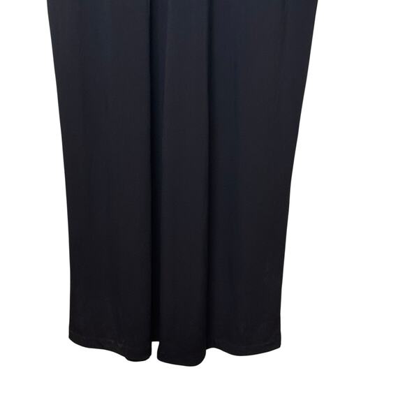 Chico's Plus Size 4 XXL Black Wide Leg Long Sleeve V- Neck Jumpsuit - Picture 4 of 7